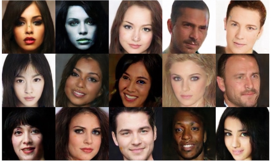 BEGAN faces created by a neural network.