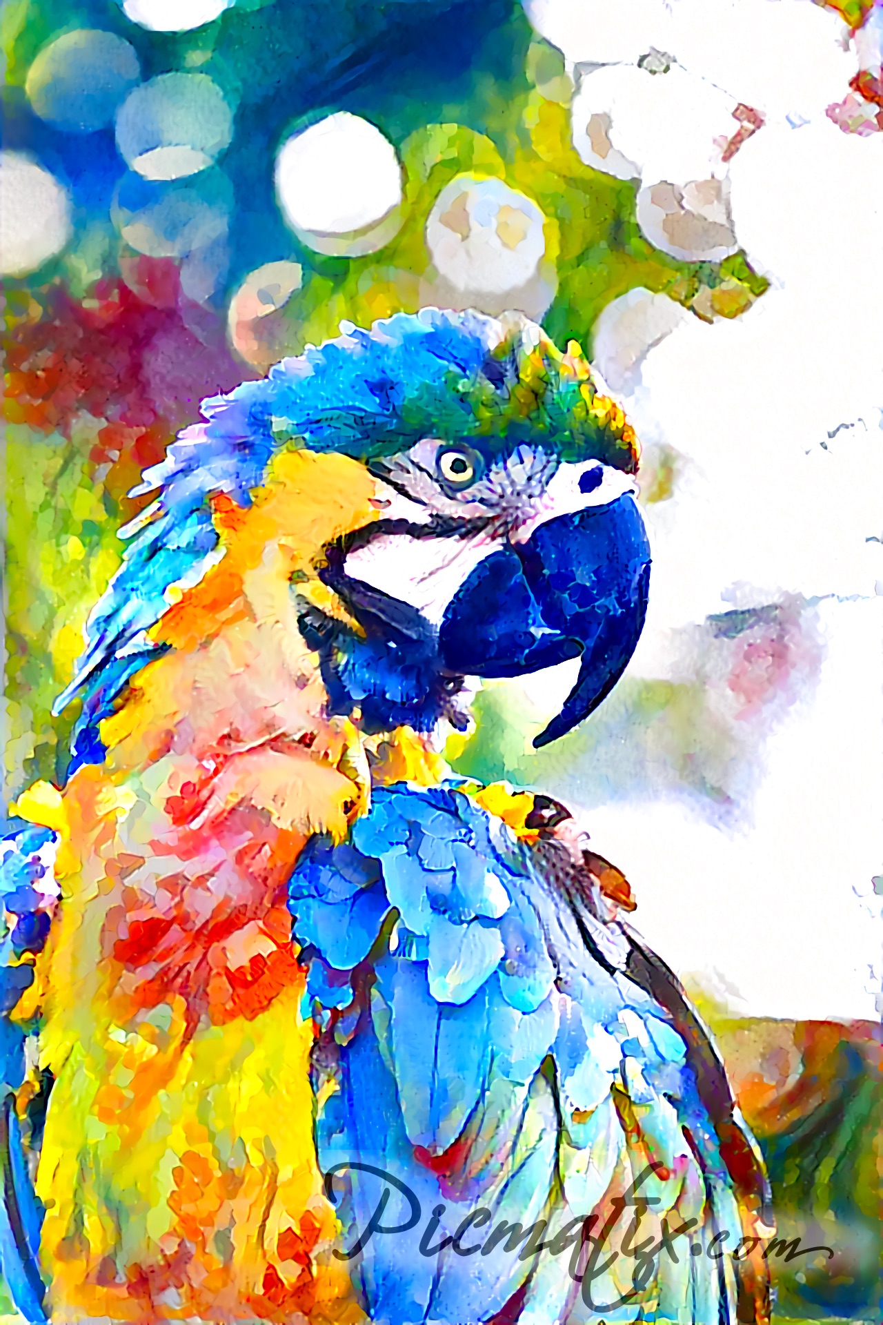 Watercolor Artwork of a Bird